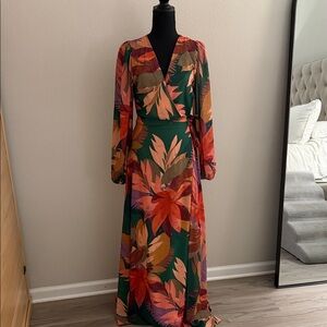Flying Tomato NWT Floral Long Sleeve Maxi Dress